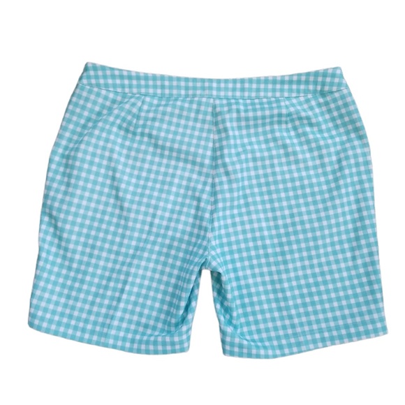 Callaway Opti-Dri Teal‎ White 7 Inch Checkered Golf Shorts Size: 10 NWOT - Picture 5 of 7